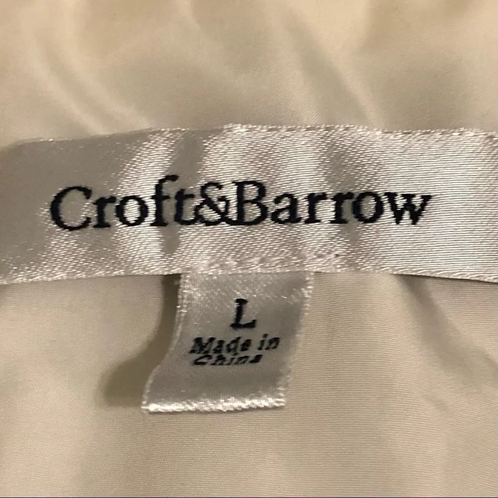 Women's Croft & Barrow Quilted Vest / size L / winter white color - Picture 3 of 9